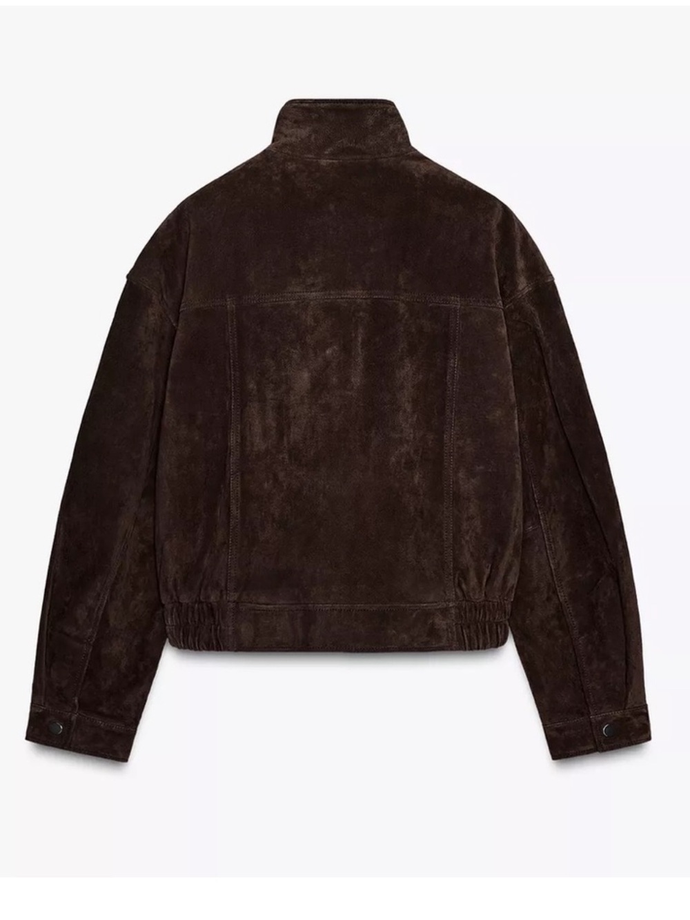 Zara Real Suede Leather Pocket Bomber Jacket XL - New with tag - Picture 2 of 16